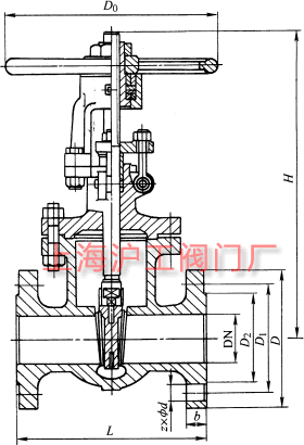 Z41HZ41Y  150(Lb)~600(Lb) ШʽlyҪμYߴʾD